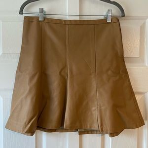 Tan A-Line Rayon Skirt